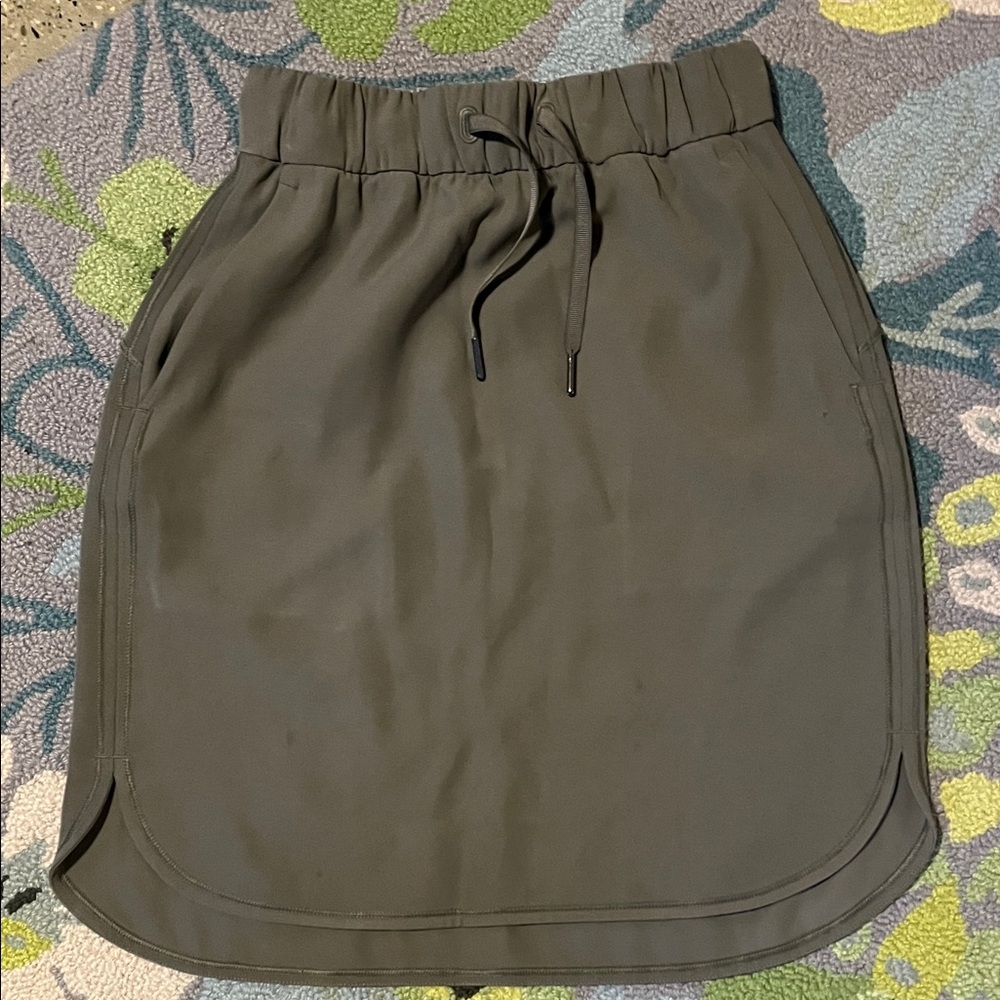 lululemon Black Athletic Skirt with Drawstring Waist
